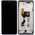 OLED Assembly With Frame Compatible For Motorola Moto G86 / G86 Power 5G (XT2527 / 2025) (Refurbished) (Cosmic Sky)