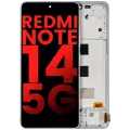 OLED Assembly With Frame For Xiaomi Redmi Note 14 5G (Aftermarket Plus) (Coral Green)