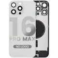 Back Glass w/ MagSafe Magnet For iPhone 16 Pro Max (Aftermarket) (White Titanium) (No Logo)
