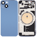 Back Glass w/ MagSafe Magnet For iPhone 14 (Aftermarket) (Blue) (No Logo)