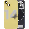 Back Glass w/ MagSafe Magnet & NFC & Flashlight Flex For iPhone 14 (Quality - OEM Pull C) (Yellow)